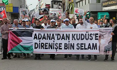Adana Gazze için yürüdü: 'Gazze'ye kim el atacaksa o bu ümmetin lideri olacak'