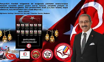 Başkan Akgün'den 12 Kahraman Şehit Mehmetçiklerimiz İçin Başsağlığı Açıklaması