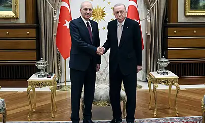 Cumhurbaşkanı Erdoğan, TBMM Başkanı Kurtulmuş'u kabul etti