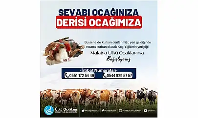 'Sevabı Ocağınıza, Derisi Ocağımıza' Çağrısı: Ülkü Ocakları'ndan Kurban Derisi Dayanışması