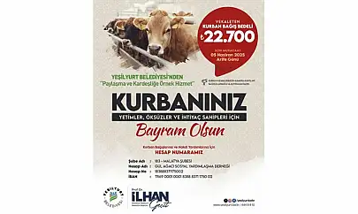 Yeşilyurt Belediyesi Yetim, Öksüz Ve İhtiyaç Sahipleri İçin 'Kurban Bağış' Hizmetini Başlattı