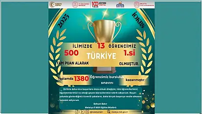 Malatya'da 13 Türkiye Birincisi!