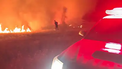 Malatya'da korkutan arazi yangını