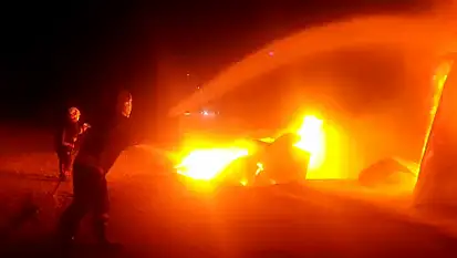 Malatya TOKİ şantiyesinde maddi hasarlı yangın