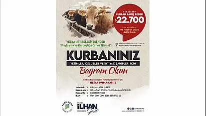 Yeşilyurt Belediyesi Yetim, Öksüz Ve İhtiyaç Sahipleri İçin 'Kurban Bağış' Hizmetini Başlattı
