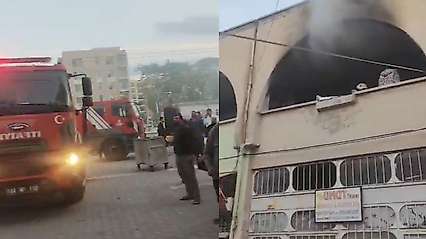 Eski Şire Pazarı'nda yangın paniği: İş yerinde maddi hasar
