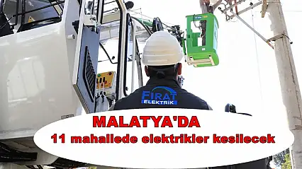Malatya'da Bugün 3 İlçede Planlı Elektrik Kesintisi