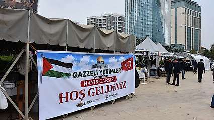 Malatya'da Gazzeli yetim çocuklar yararına hayır çarşısı açıldı