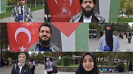 Malatya'da Üniversite Öğrencilerinden Filistin İçin Birlik ve Mücadele Mesajı