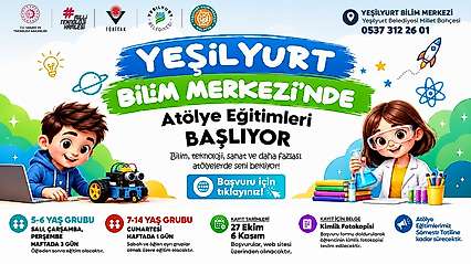 Yeşilyurt Bilim Merkezi'nde Yeni Dönem Kayıtları Başladı!