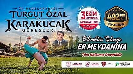 Yeşilyurt'ta Er Meydanı Kuruluyor: 21. Turgut Özal Karakucak Güreşleri Başlıyor