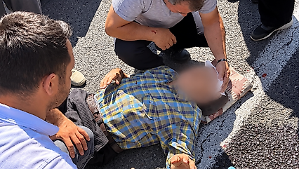 Darende'de Çapa Motoru İle Minibüs Çarpıştı: 1 Yaralı