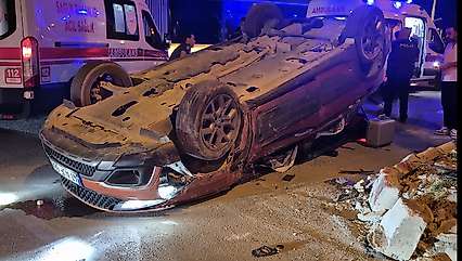 Malatya'da Feci Kaza: Otomobil Ters Döndü, 2 Yaralı