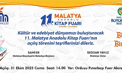 11. Malatya Anadolu Kitap  ve Kültür Fuarı Açılıyor