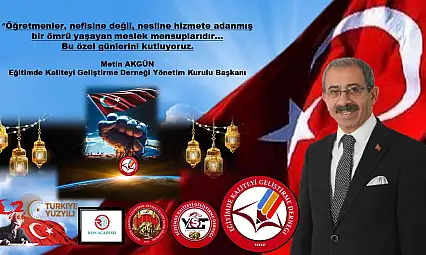 Başkan Akgün'den 24 Kasım Öğretmenler Günü Kutlama Mesajı...