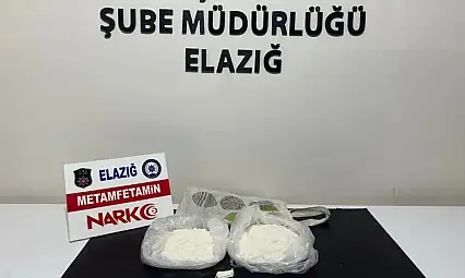 Elazığ'da 1,5 kilogram metamfetamin ele geçirildi