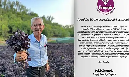 I. Uluslararası Arapgir Endemik Bitkiler ve Aromaterapi Kongresi