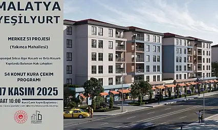 Malatya'da 521 Konut İçin Hak Sahipliği Kurası 17 Kasım'da Yapılacak