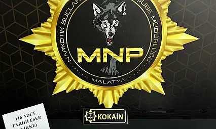 Malatya'da Narkotik Operasyonu: 167 Gram Kokain ve 116 Sikke Ele Geçirildi