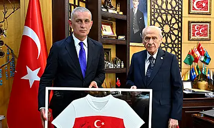 TFF Başkanı Hacıosmanoğlu, MHP Genel Başkanı Bahçeli'yi Ziyaret Etti
