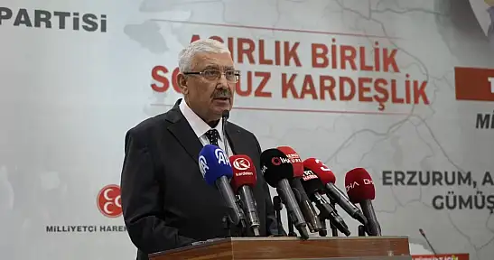 MHP'li Yalçın Erzurum'dan seslendi: 'Milli egemenlikten taviz yok! Millet algı oyunlarına gelmeyecek!'