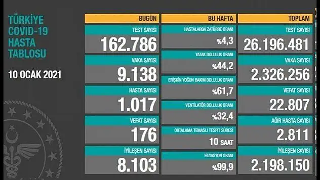 176 kişi corona virüsünden hayatını kaybetti