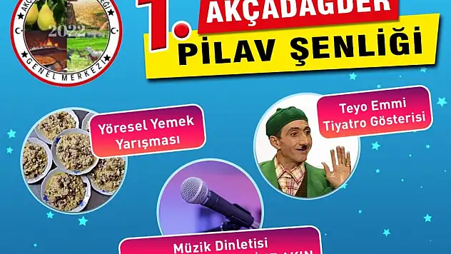18 Eylül'de Akçadağ'da Pilav Şenliği Coşkusu