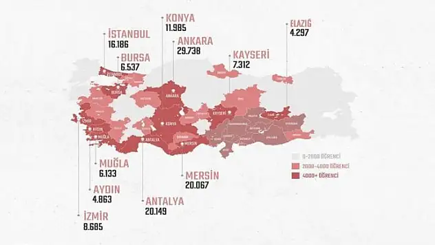 217 bin 246 öğrencinin, talepleri doğrultusunda başka illere nakilleri yapıldı