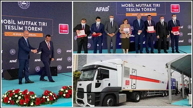5 Adet Mobil Mutfak Tırından Biri Malatya Büyükşehir Belediyesi'ne Verildi