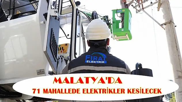 71 Mahallede Elektrikler Kesilecek