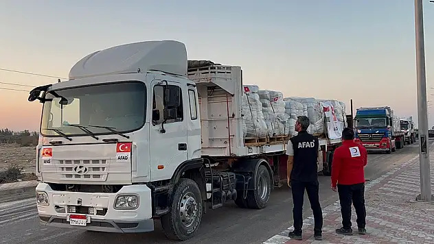 AFAD'dan Gazze'ye 20 tır yardım gönderildi