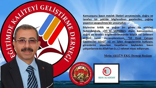 Başkan Akgün'ün 10 Ocak Çalışan Gazeteciler Günü' Basın Açıklaması.