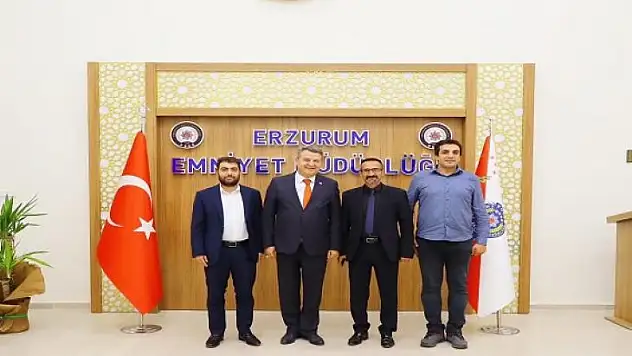 Başkan Altın, Erzurum İl Emniyet Müdürü Kadir Yırtar'ı ziyaret etti