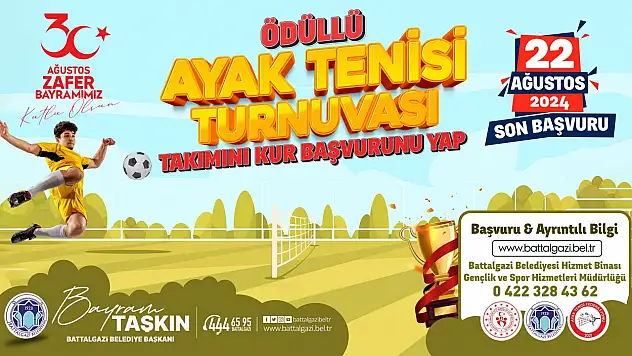 Battalgazi'de Ayak Tenisi Turnuvası Heyecanı