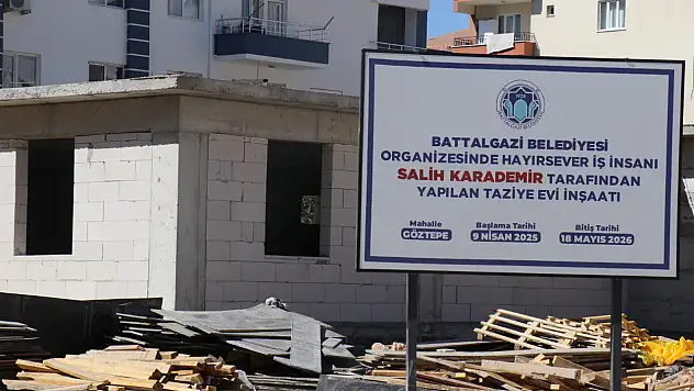 Battalgazi'de hayırsever Salih Karademir'in desteğiyle taziye evi yapılıyor
