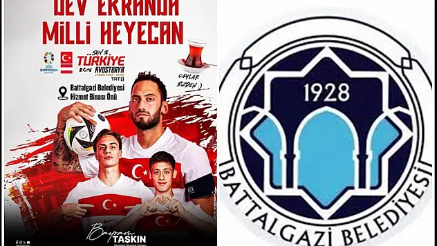 Battalgazi'de Milli Maç Heyecanı Dev Ekranda