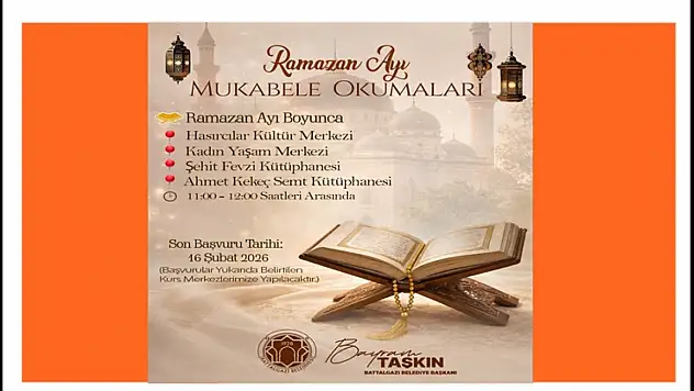 Battalgazi'de Ramazan Mukabeleleri Başlıyor