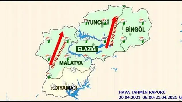 Bölgede Günlük Hava Tahmin Raporu