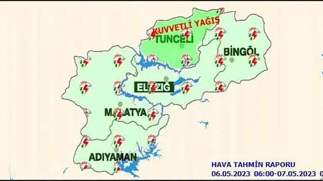 Bölgede Sağanak Yağış