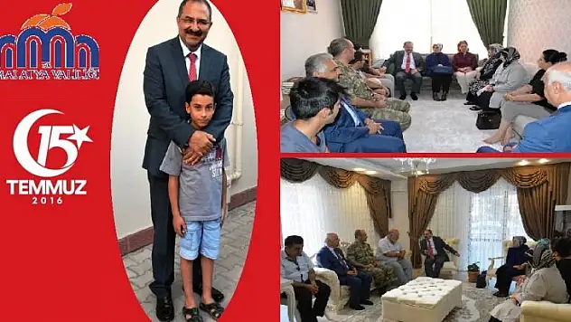 Vali Kaban'dan 15 Temmuz Demokrasi Şehitlerinin Ailelerine Ziyaret