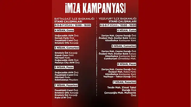 CHP'den Ekrem İmamoğlu İçin İmza Kampanyası