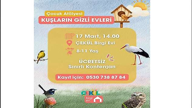 Çocuklar Kendi Kuş Evlerini Tasarlayacak: ÇEKÜL Bilgi Ağacı Atölyesi 17 Mart'ta