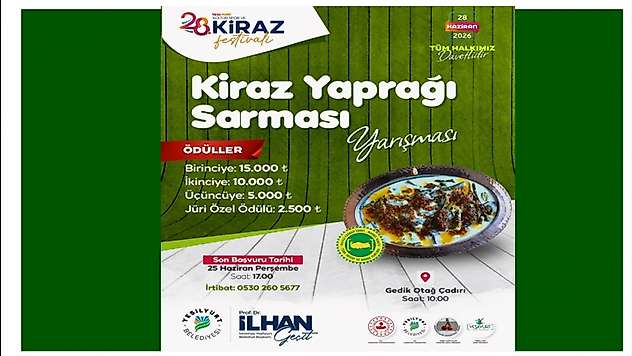 Coğrafi İşaretli Lezzet Yarışacak: Kiraz Yaprağı Sarması İçin Geri Sayım Başladı