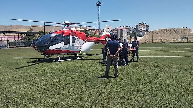 Darende'de Parmağı Kopan Kadın İçin Hava Ambulansı Havalandı
