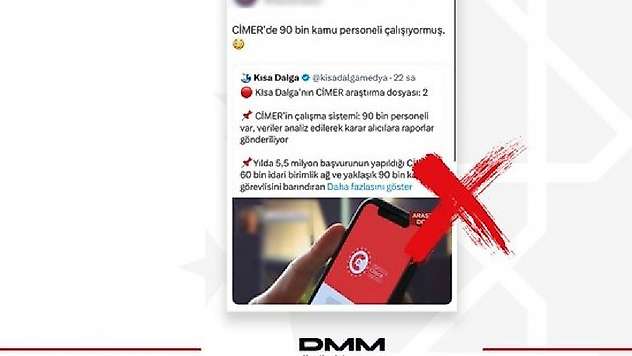 DMM'den 'CİMER'de 90 Bin Personel' İddiasına Net Yalanlama