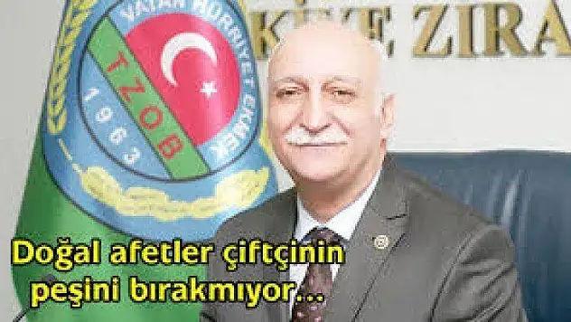 Doğal afetler çiftçinin peşini bırakmıyor
