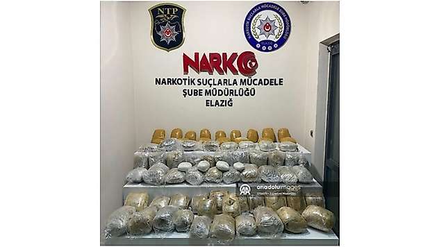 Elazığ'da kamyonda 45 kilogram esrar ele geçirildi