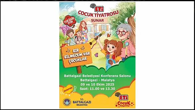 Eti Çocuk Tiyatrosu Battalgazi'de Çocuklarla Buluşacak