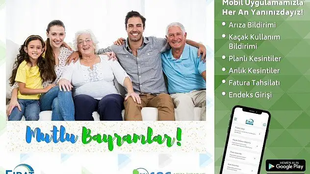 Fırat Edaş Bayramda Kesintisiz Enerji İçin Her An Yanınızda!