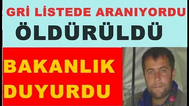 Gri Kategoride Aranan Terörist Ölü Ele Geçirildi